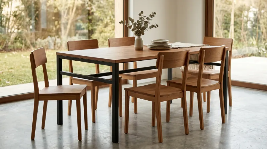 Mesa de comedor industrial